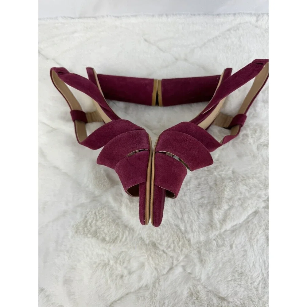 Antonio Melani Purple Pink Layren Suede Slingback Block Heel Sandals Women’s 8M